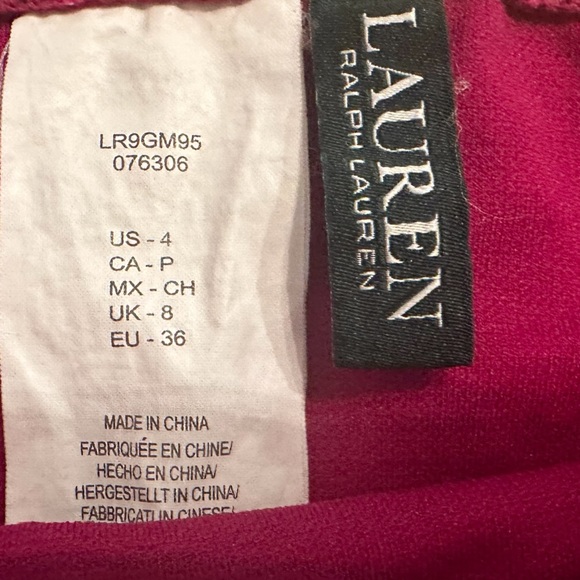 LAUREN RALPH LAUREN NWOT PINK GEOMETRIC BANDEAU BIKINI TOP & BOTTOM SIZE 4/EU 36 - Picture 11 of 14
